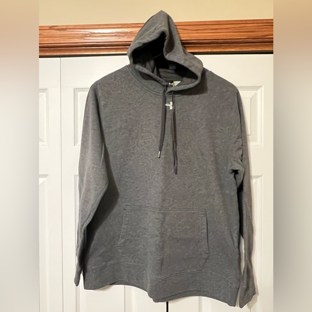 Women’s Under Armour Loose Fit Hooded Sweatshirt, Gray in color, size XL